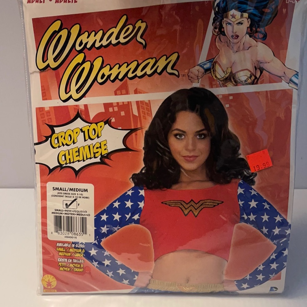 Wonder Woman costume crop top sm/med